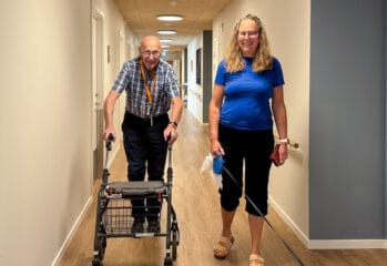 Pårørende Lilli og beboer Bent Fribo Greve 2025